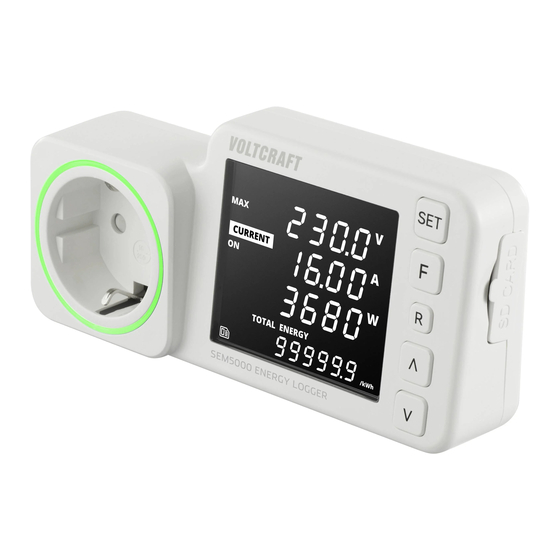 VOLTCRAFT SEM5000 DUAL Energy-Logger Bedienungsanleitung