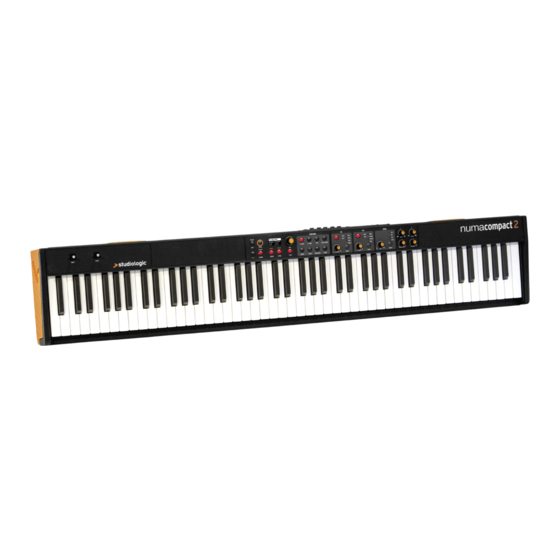 Studiologic numacompact 2 Bedienungsanleitung