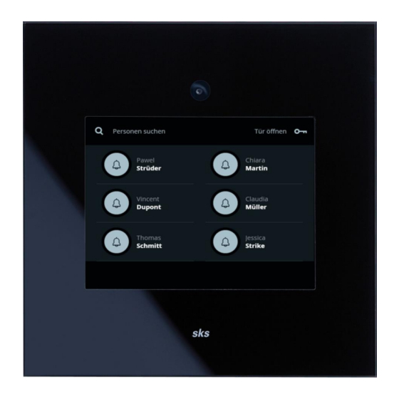 sks Comfort Türstation Multitouch Installationsanleitung