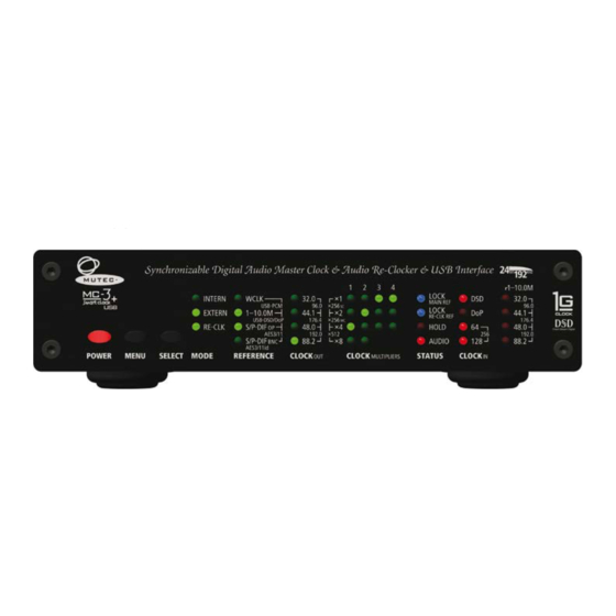 Mutec MC-3+ Smart Clock USB Bedienungsanleitung