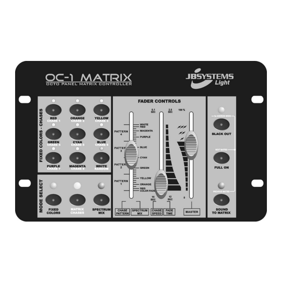 JBSYSTEMS Light OC-1 Matrix Bedienungsanleitung