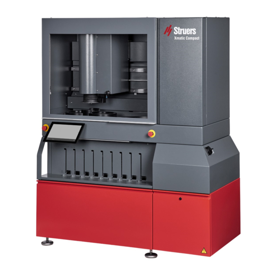 struers Xmatic Compact Betriebsanleitung