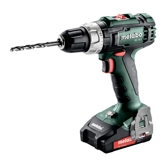 Metabo BS 18 L Originalbetriebsanleitung