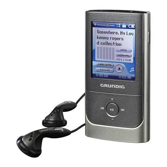 Grundig MPixx 2001 FM/1GB Bedienungsanleitung