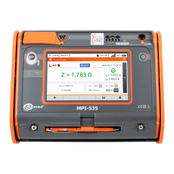 Sonel MPI-535 Kurzbedienungsanleitung