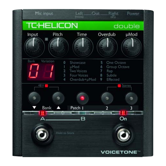 TC-Helicon VoiceTone Double Bedienungsanleitung