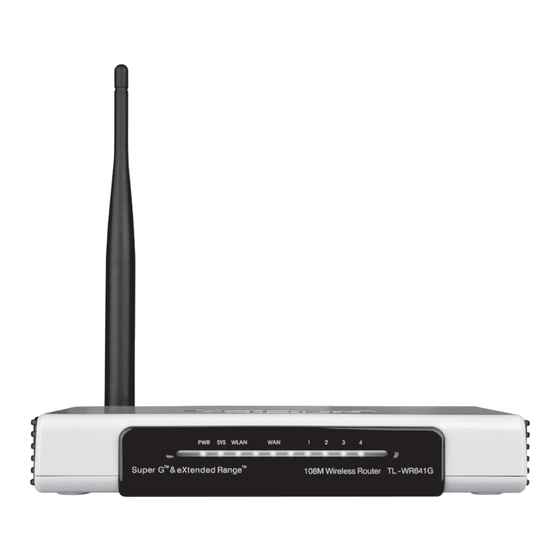TP-Link TL-WR541G Schnellinstallationsanleitung
