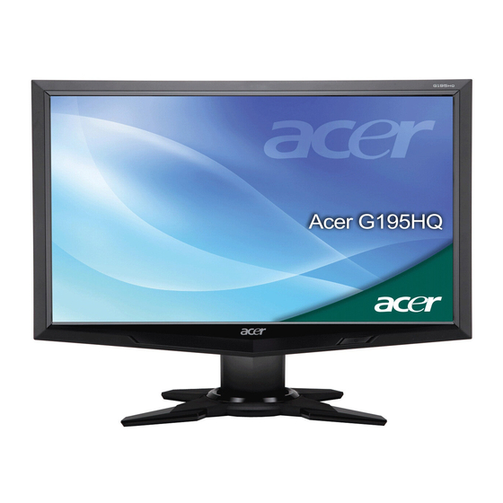 Acer G195HQ Bedienungsanleitung