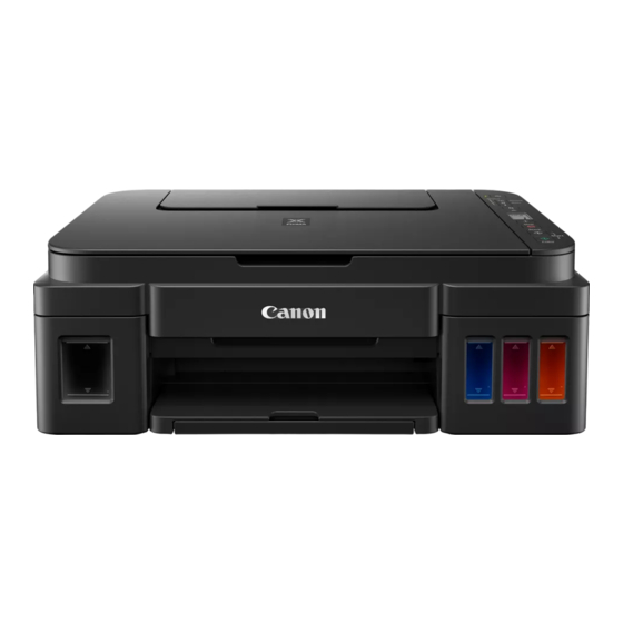 Canon PIXMA G3510 Serie Sicherheits- Und Inbetriebnahmehinweise