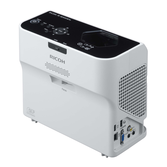 Ricoh PJ WX4152 Bedienungsanleitung