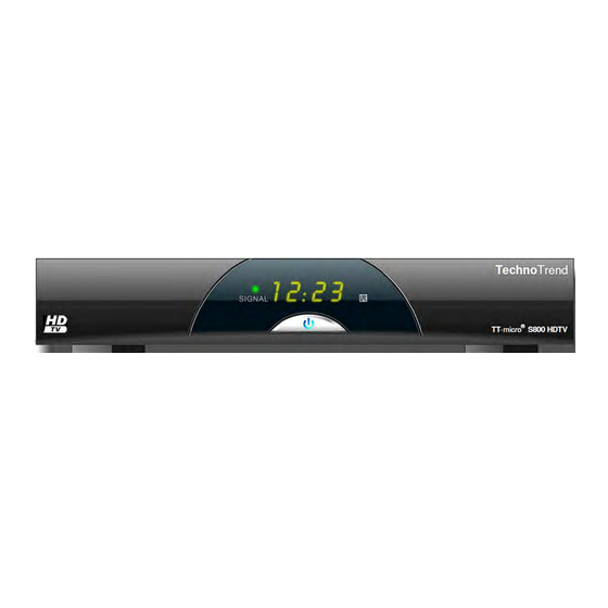 TechnoTrend Görler TT-micro S800 HDTV Bedienungsanleitung
