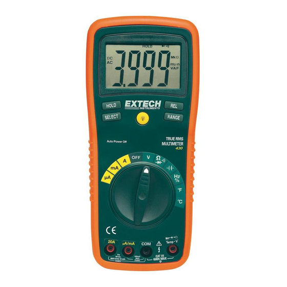 Extech Instruments EX430 Bedienungsanleitung