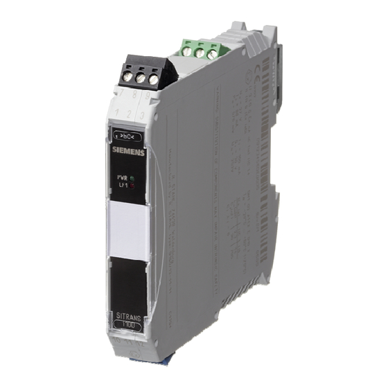 Siemens HART SITRANS I100 Betriebsanleitung
