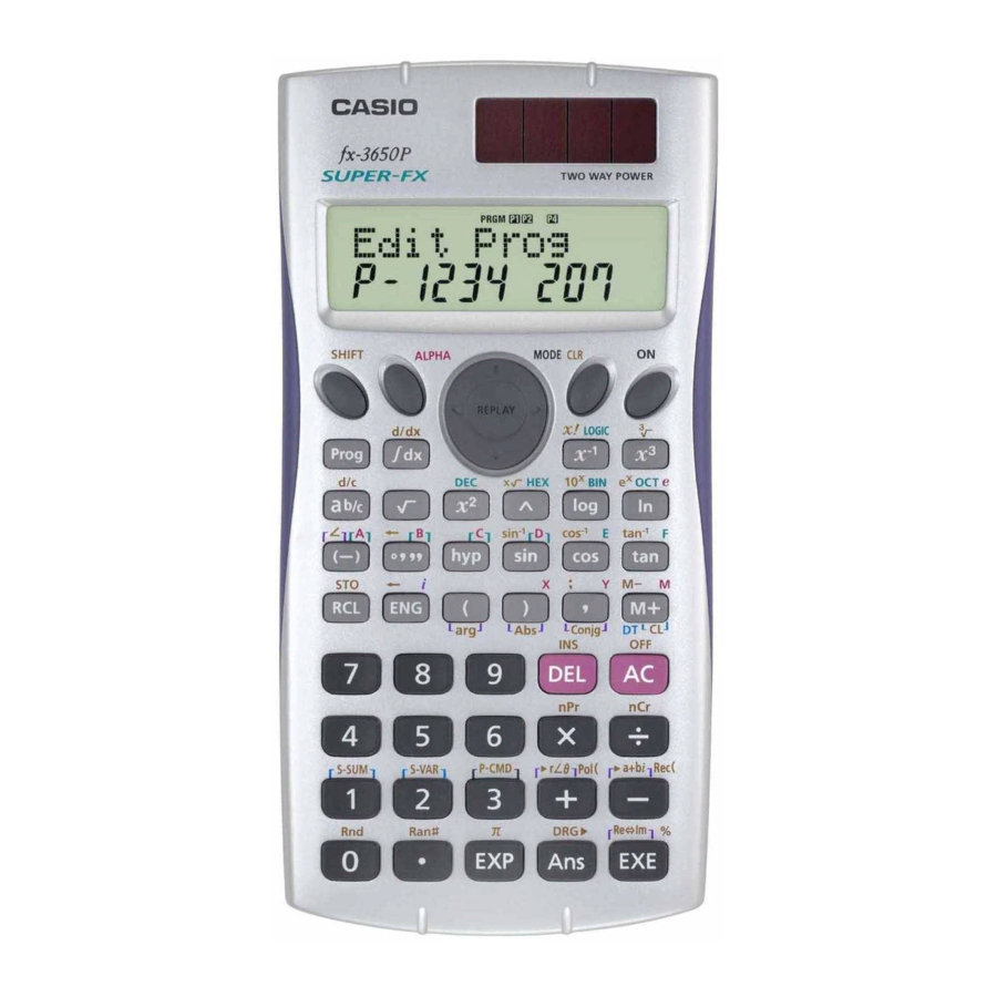 Casio fx-3650P Bedienungsanleitung