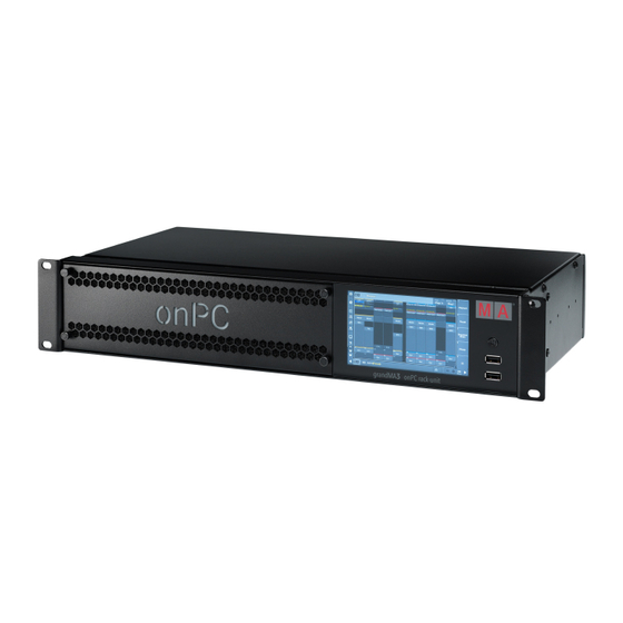 MA grandMA3 onPC rack-unit Kurzanleitung