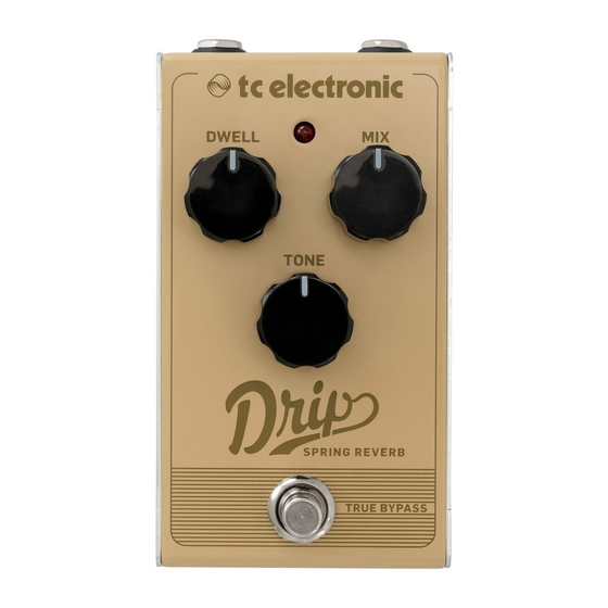 TC Electronic DRIP SPRING REVERB Schnellstartanleitung