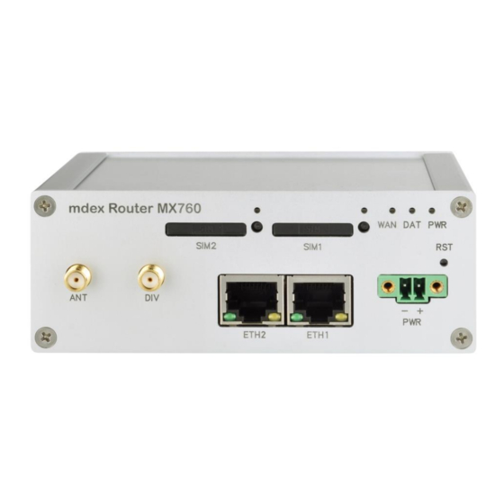 Mdex MX760 Einrichtungsanleitung