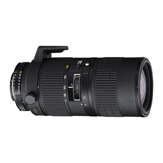 Nikon AF Zoom-Micro Nikkor ED 70-180mm f/4.5-5.6D Bedienungsanleitung