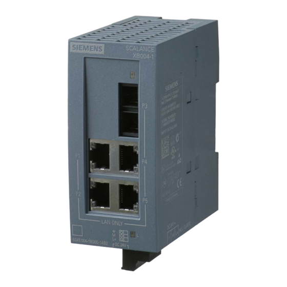 Siemens SIMATIC NET SCALANCE XB004-1 Kompaktbetriebsanleitung