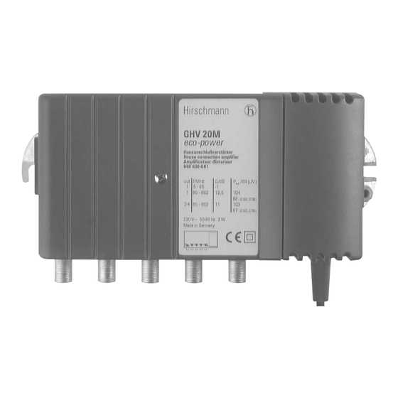 Hirschmann GHV 20 M eco-power Bedienungsanleitung