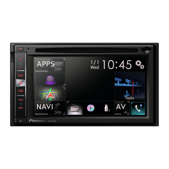 Pioneer AVIC-F860BT Bedienungsanleitung