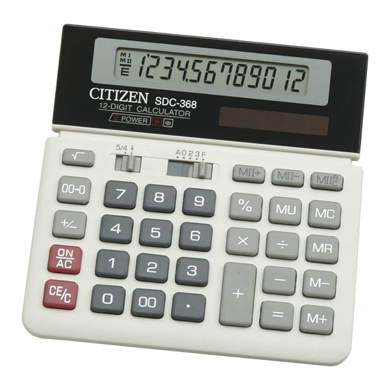 Citizen SDC-368 Anweisungshandbuch