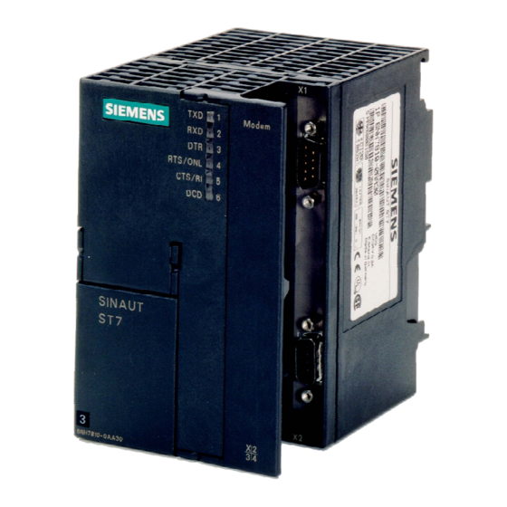 Siemens SINAUT ST7 Handbuch