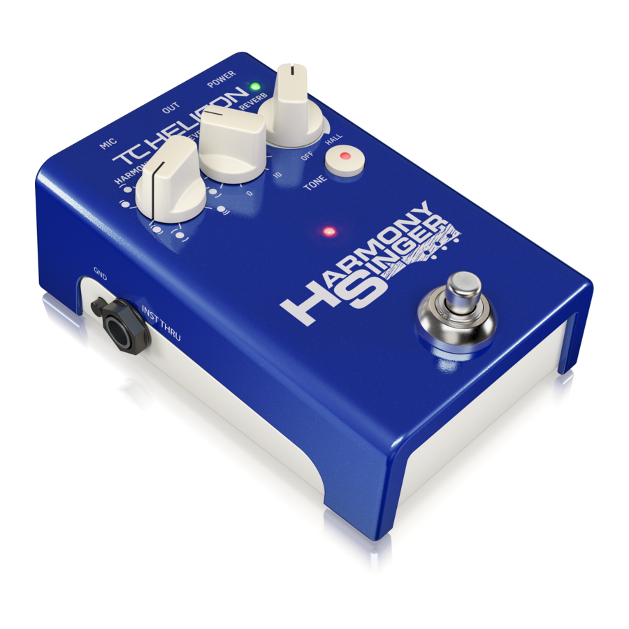 TC-Helicon HARMONY SINGER 2 Schnellanleitung