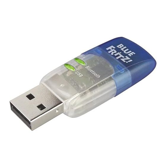 AVM BlueFRITZ! USB Installation Und Bedienung