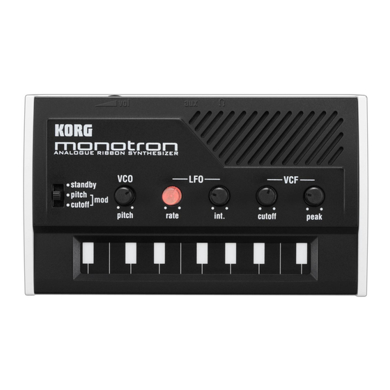 Korg monotron Bedienungsanleitung