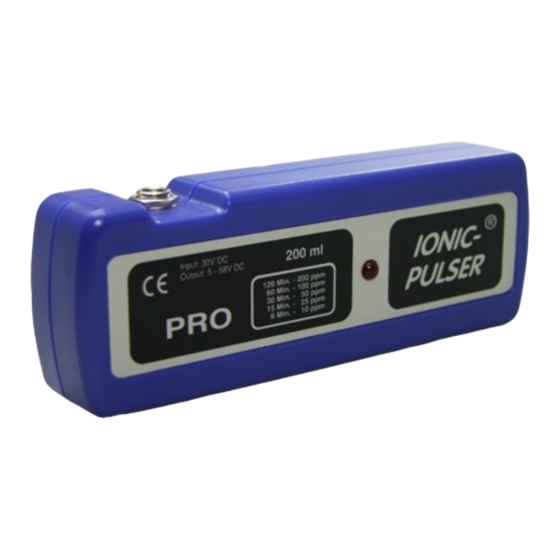 Ionic-Pulser PRO Bedienungsanleitung