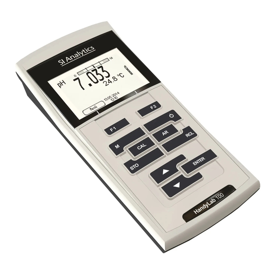 Xylem SI Analytics HandyLab 100 Bedienungsanleitungen