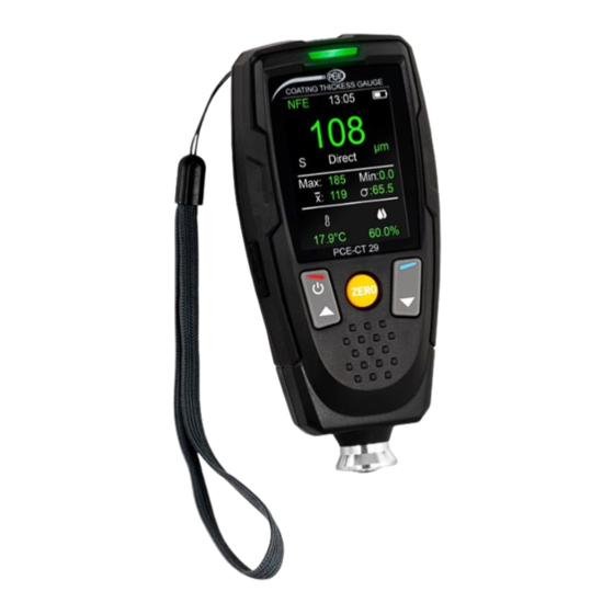 PCE Instruments PCE-CT 29 Bedienungsanleitung