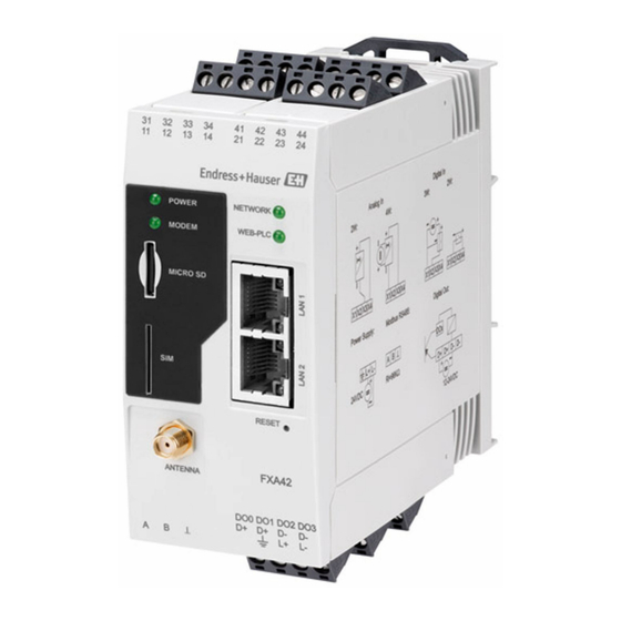 Endress+Hauser Fieldgate FXA42 Technische Information
