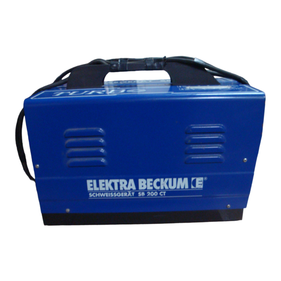 Elektra Beckum SB160 C Betriebsanleitung