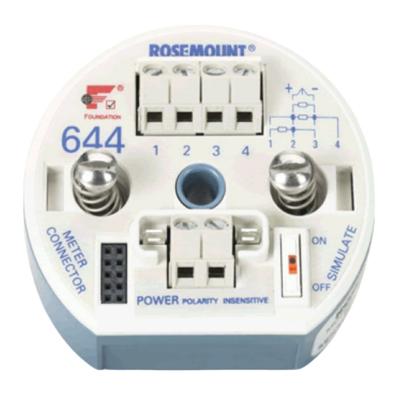 Emerson Rosemount 644H Kurzanleitung