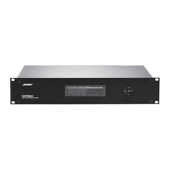 Bose ControlSpace AMS-8 Sicherheitshinweise & Installationshandbuch