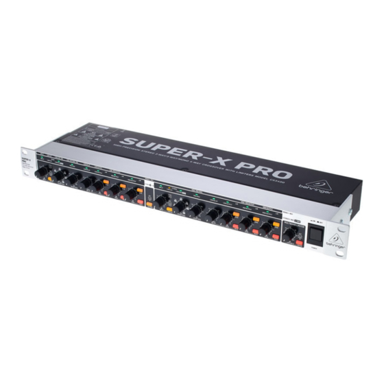 Behringer SUPER-X PRO CX3400 Bedienungsanleitung
