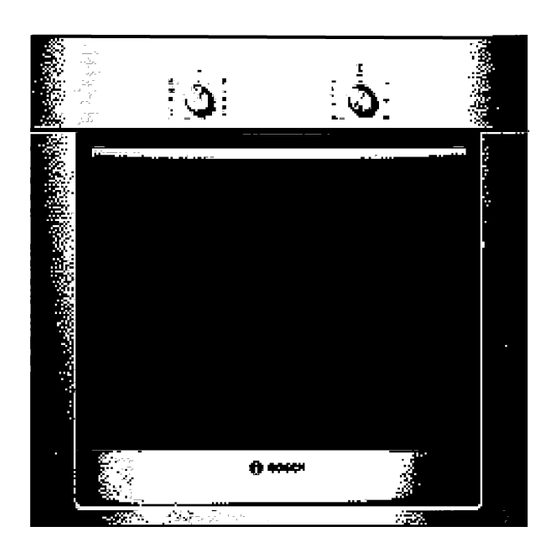 Bosch HBG30B550 Kurzanleitung