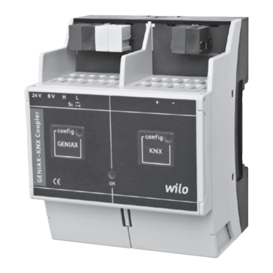 Wilo -Geniax KNX Coupler Einbau- Und Betriebsanleitung