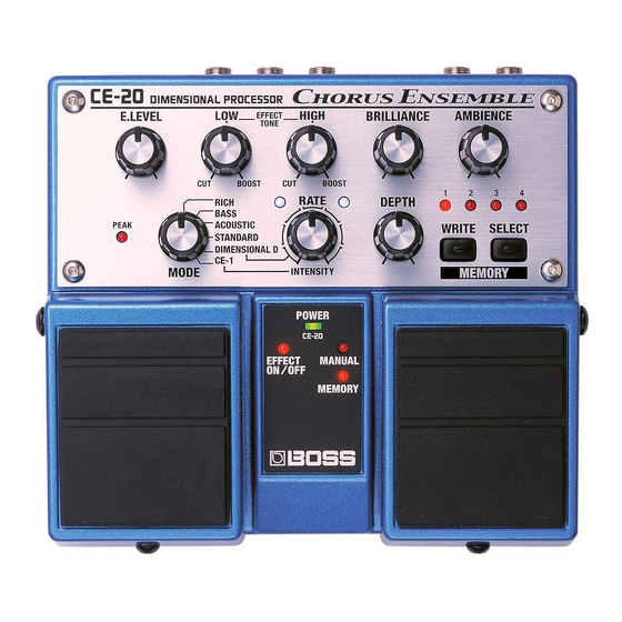 Boss Chorus Ensemble CE-20 Bedienungsanleitung