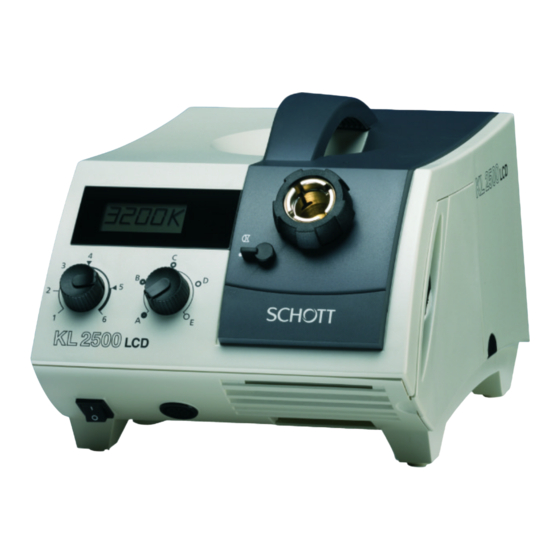 SCHOTT KL 2500 LCD Gebrauchsanweisung