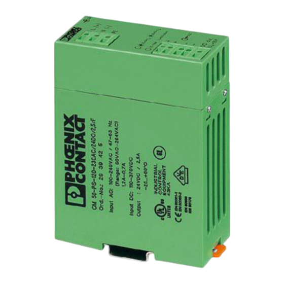 Phoenix Contact CM 50-PS-120-230AC/24DC/2,5/F Handbuch