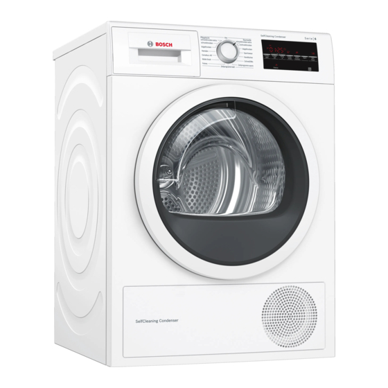 Bosch WTW854KA Gebrauchs- Und Aufstellanleitung