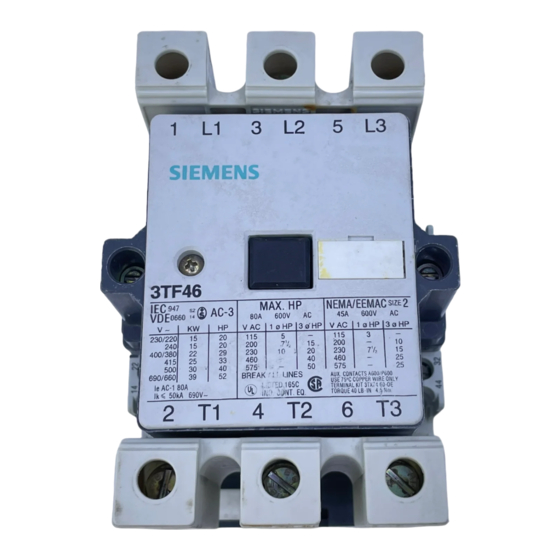 Siemens 3TF46 Umbauanleitung