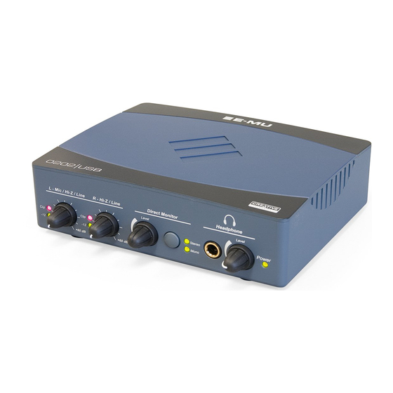 E-Mu 0202 Anleitung