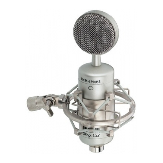 IMG STAGELINE ECM-190USB Bedienungsanleitung