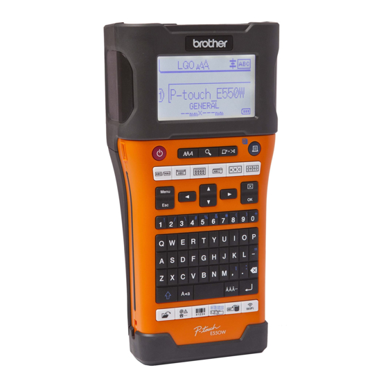 Brother P-touch E550W Installationsanleitung
