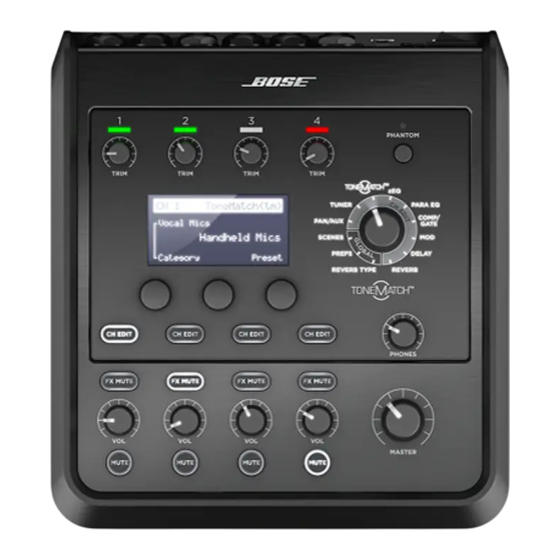 Bose T4S ToneMatch Mixer Firmware-Aktualisierung