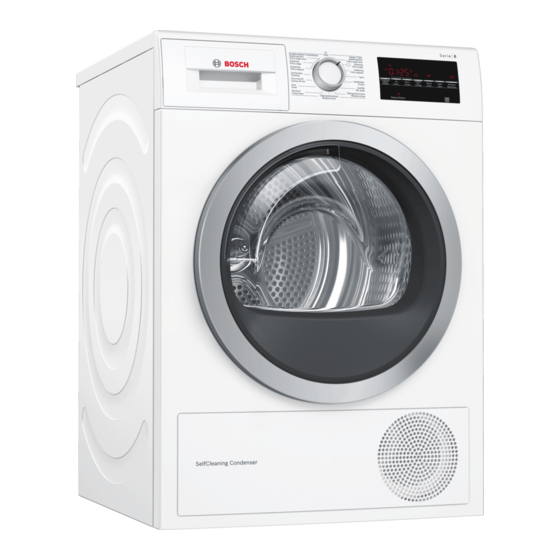 Bosch WTW85461FG Gebrauchs- Und Aufstellanleitung
